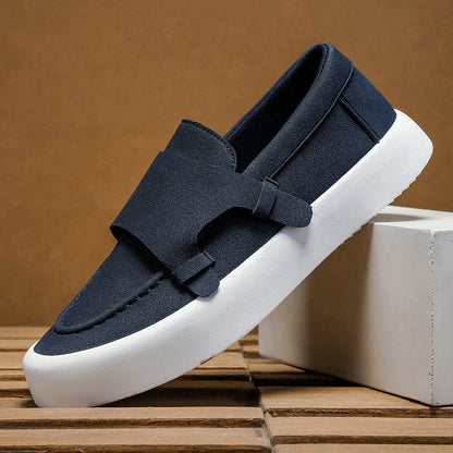 Zapato cómodo con hebilla - Lino natural