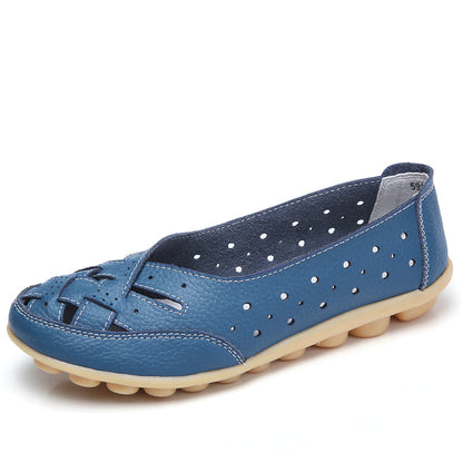 Zapatos Mocasines Mujer Perforados Flexibles