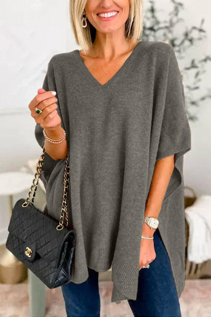 Jersey Suave Cuello en V Relajado