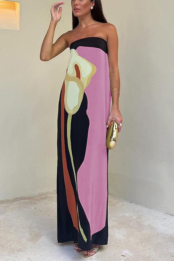 Vestido Sin Mangas Floral Grande