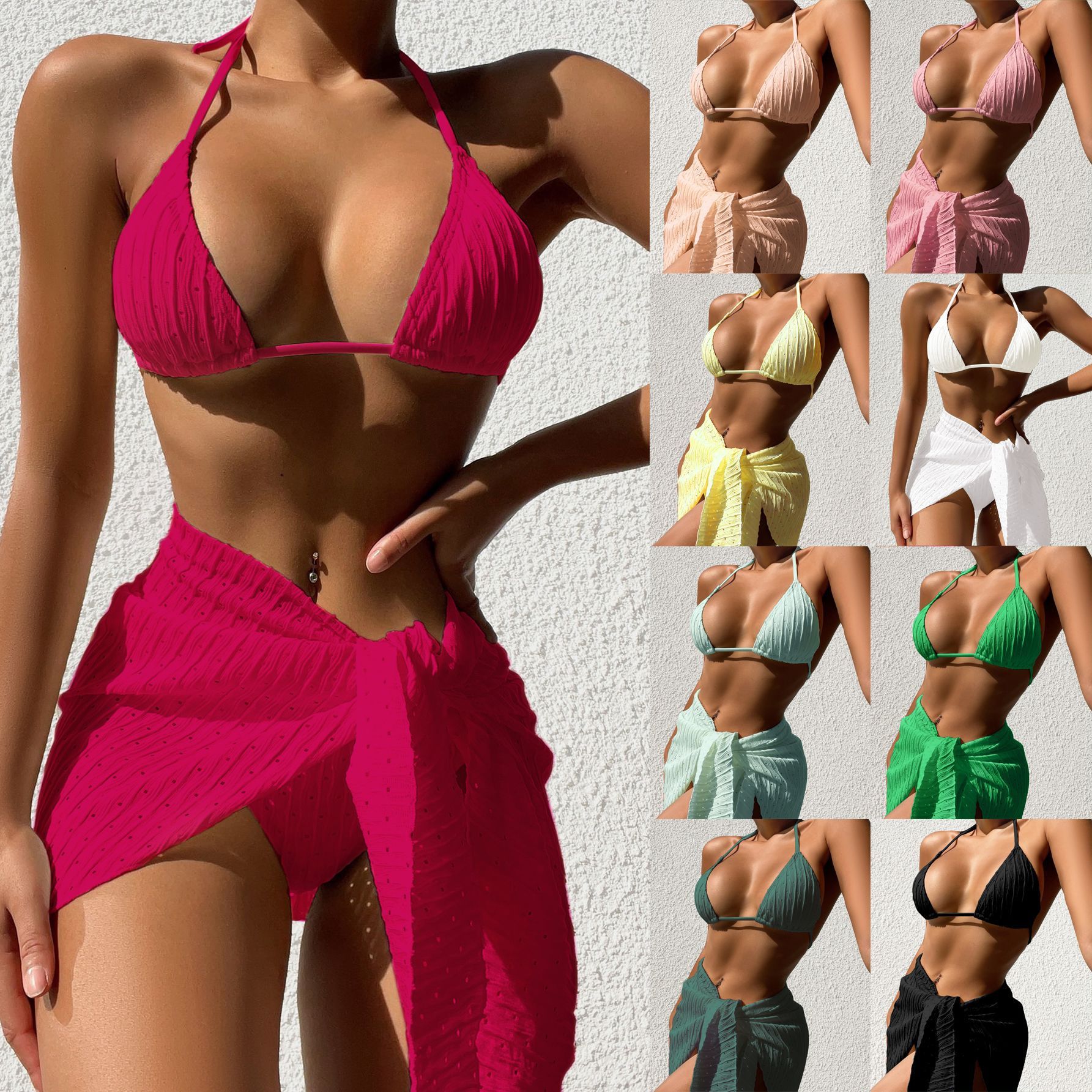 Bikini de playa sin espaldas con cuello halter - Vestiria