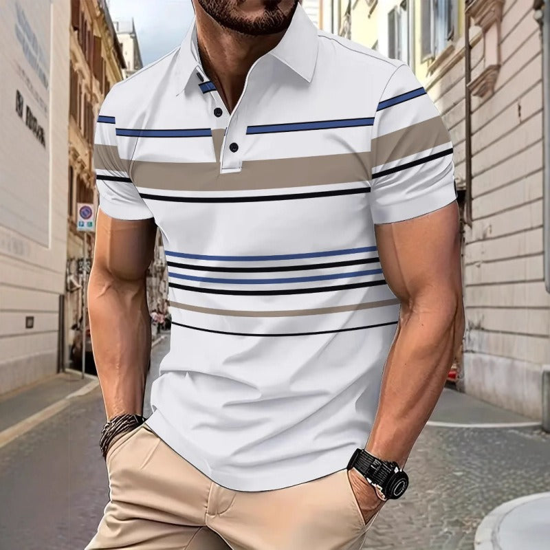 Polo Hombre Rayas Estilo Clásico Deportivo - Vestiria