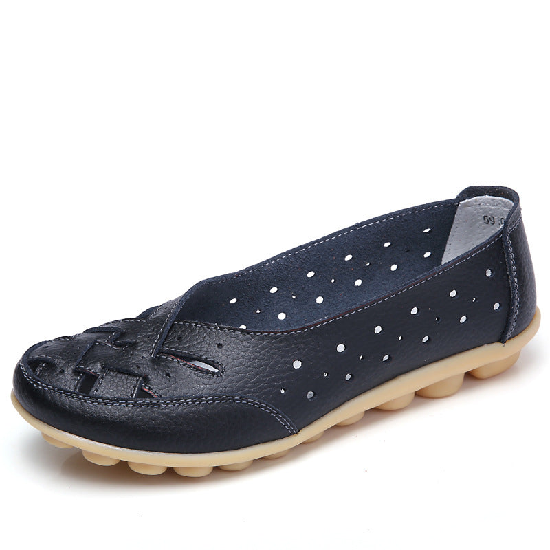 Zapatos Mocasines Mujer Perforados Flexibles - Vestiria