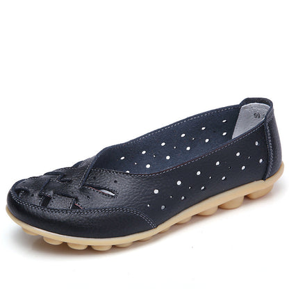 Zapatos Mocasines Mujer Perforados Flexibles - Vestiria