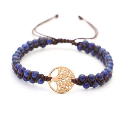 Pulsera Yoga Natural con Dije Árbol de la Vida