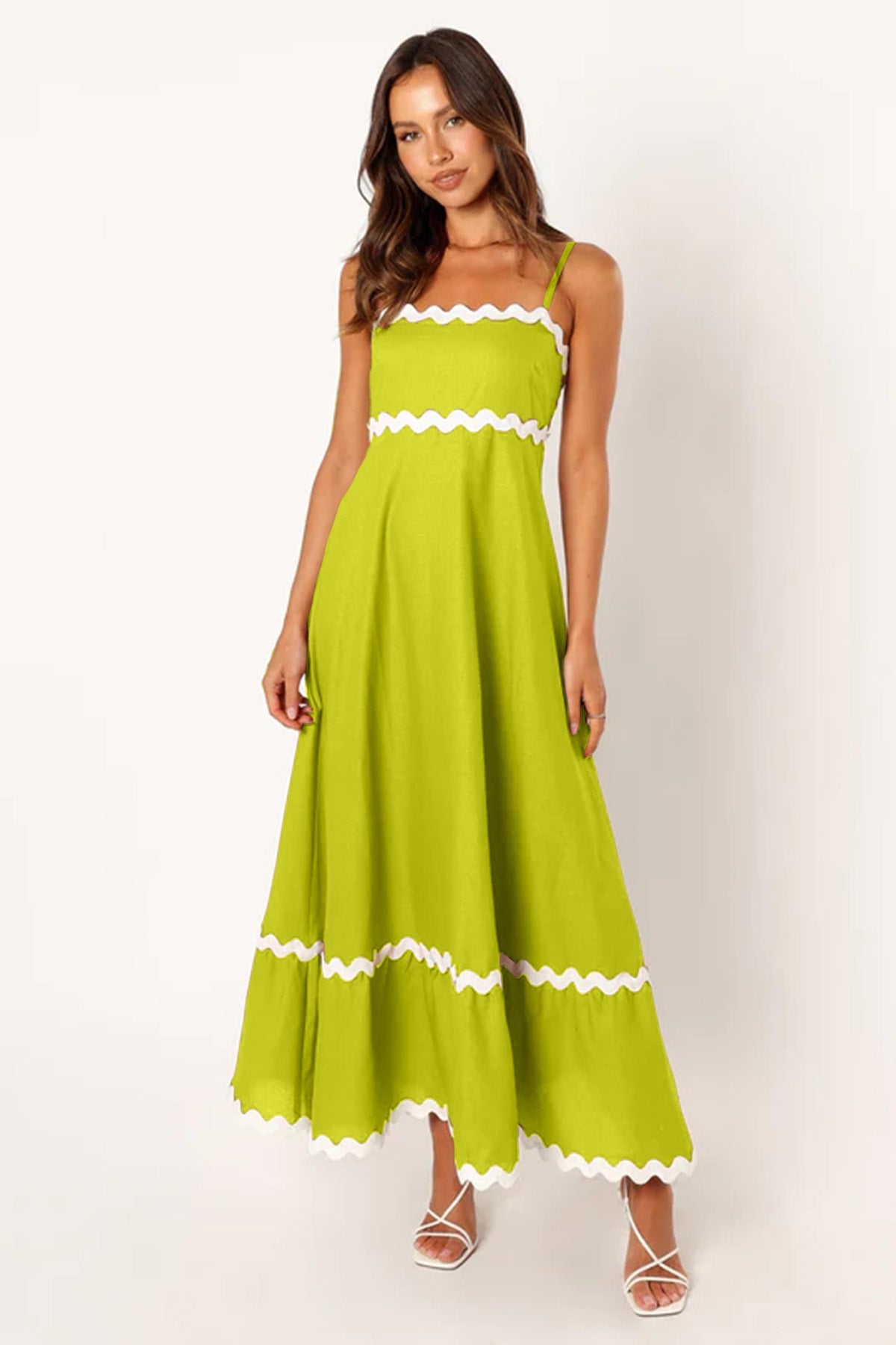 Vestido de Playa Largo Estampado Floral Mujer Verano