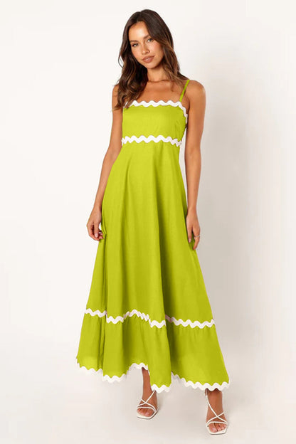 Vestido de Playa Largo Estampado Floral Mujer Verano