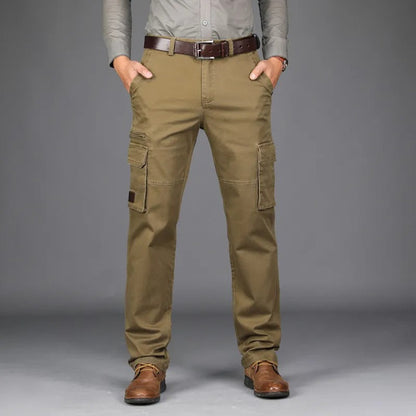 Pantalón Hombre Recto Algodón Resistente Cazadora