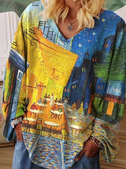 Camiseta Van Gogh Estilo Libre Elegante