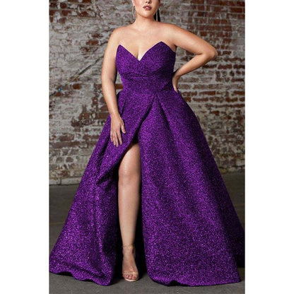 Vestido Largo Elegante Talla Grande Mujer