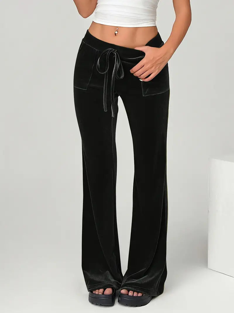 Pantalón campana de terciopelo elegante - Vestiria