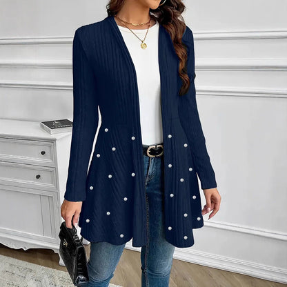 Cárdigan Mujer Tejido Cuello Alto Elegante