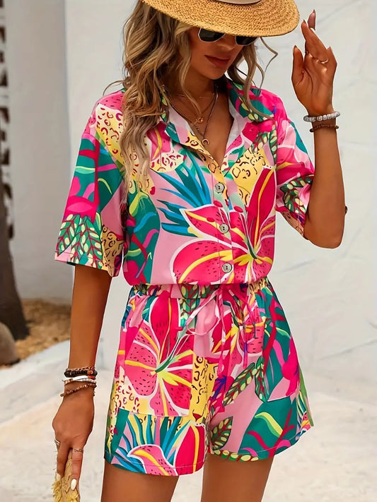 Shorts y Blusa Floral Verano - Vestiria