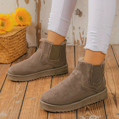 Botas Mujer Ante Sintético Forro Cálido