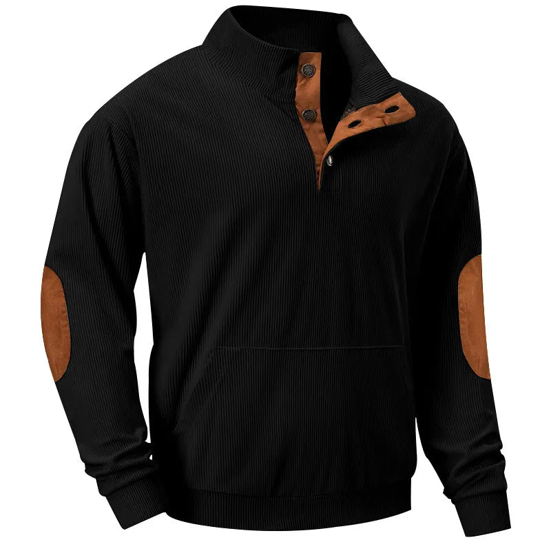 Sudadera Hombre Cuello Alto Cómoda con Bolsillos