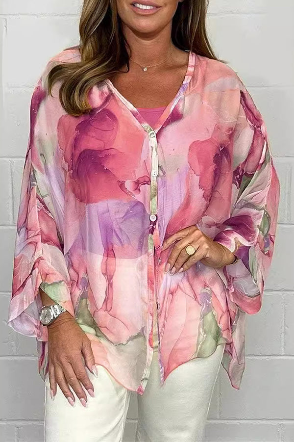 Blusa Mujer Colorida Manga Larga Suave - Vestiria