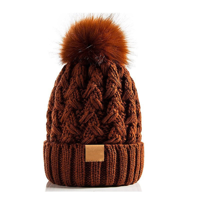 Gorro Punto Invierno Unisex con Pompón Acogedor
