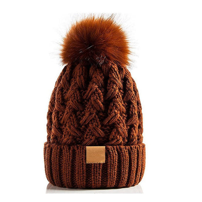 Gorro Punto Invierno Unisex con Pompón Acogedor
