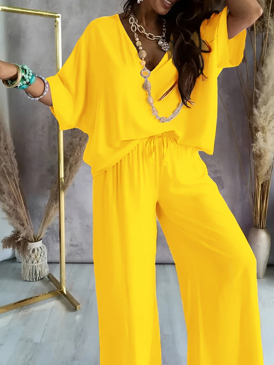 Pantalones y Top Mujer Conjunto Cómodo Vayena - Vestiria