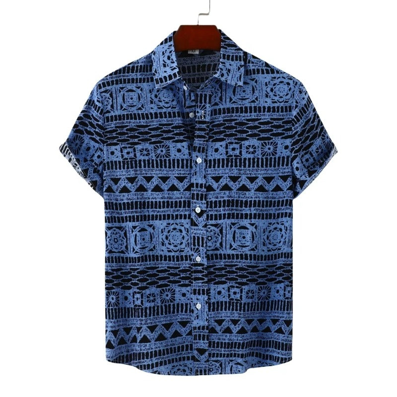 Camisa Estampada Casual Hombre