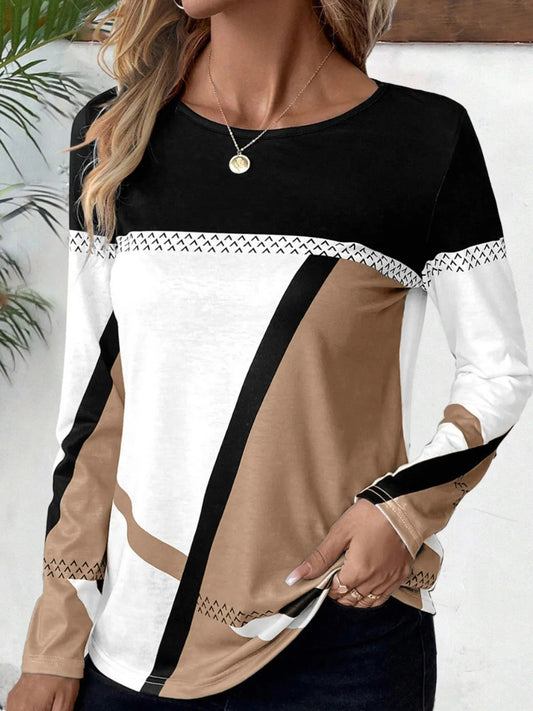Blusa Mujer Estilo Chic Manga Larga Colorida - Vestiria