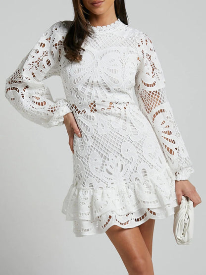Vestido de Encaje Largo Elegante Mujer