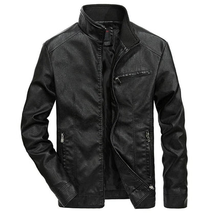 Chaqueta Moto Cuero Resistente Hombre