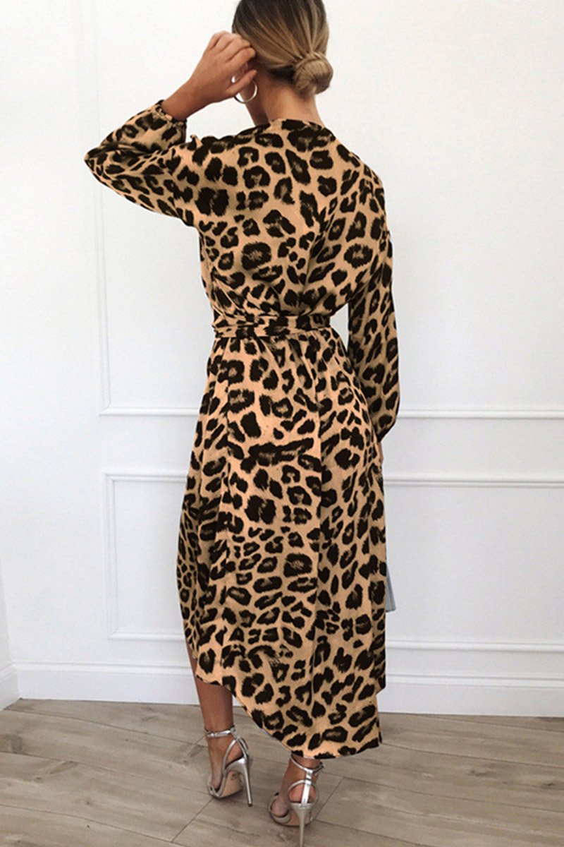 Vestido Estampado Cuello Cruzado Mujer - Vestiria