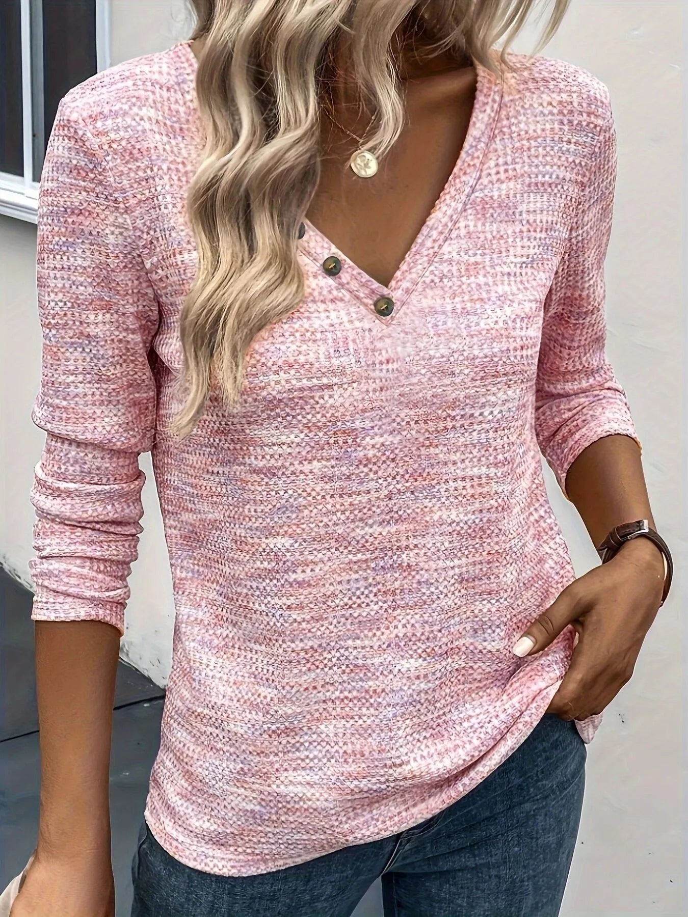 Sudadera Mujer Cuello V Estilo Elegante - Vestiria