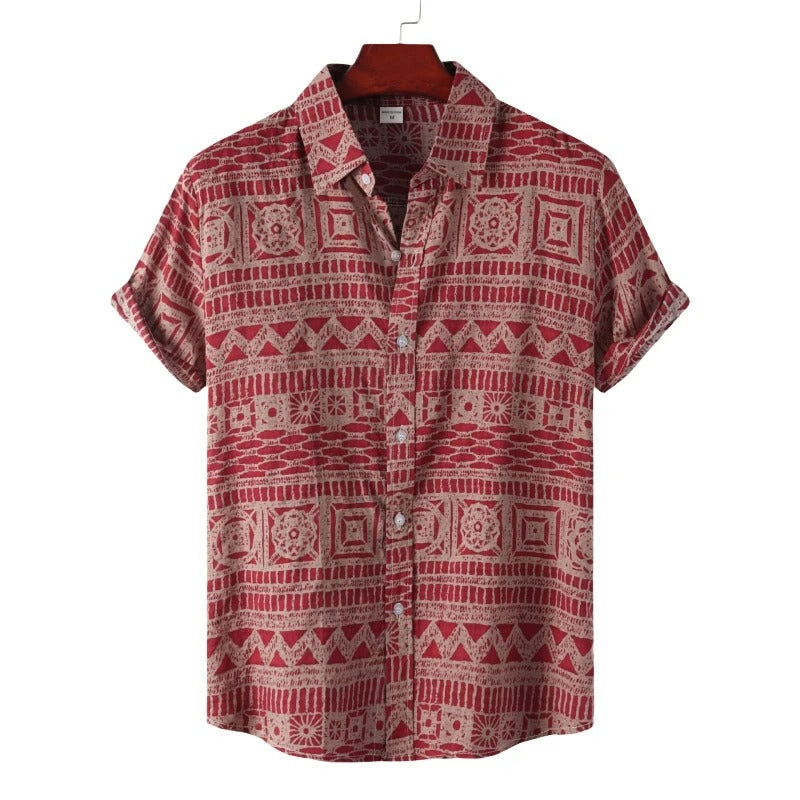 Camisa Estampada Casual Hombre