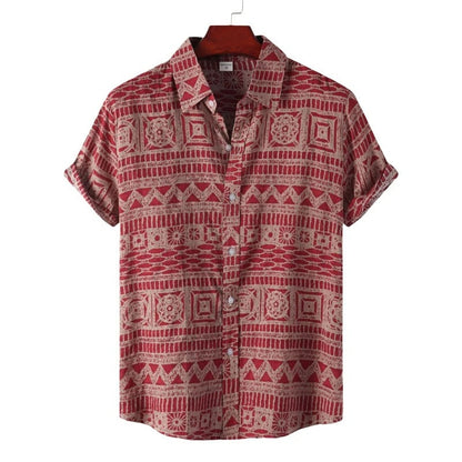 Camisa Estampada Casual Hombre
