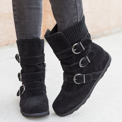 Botas Mujer Ante Elegantes Ajustables