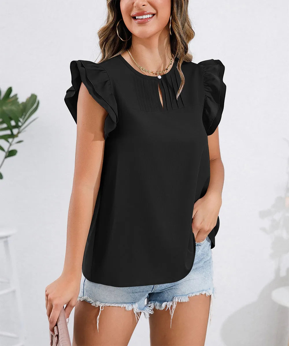 Blusa Mujer Cuello Redondo Manga Corta - Vestiria