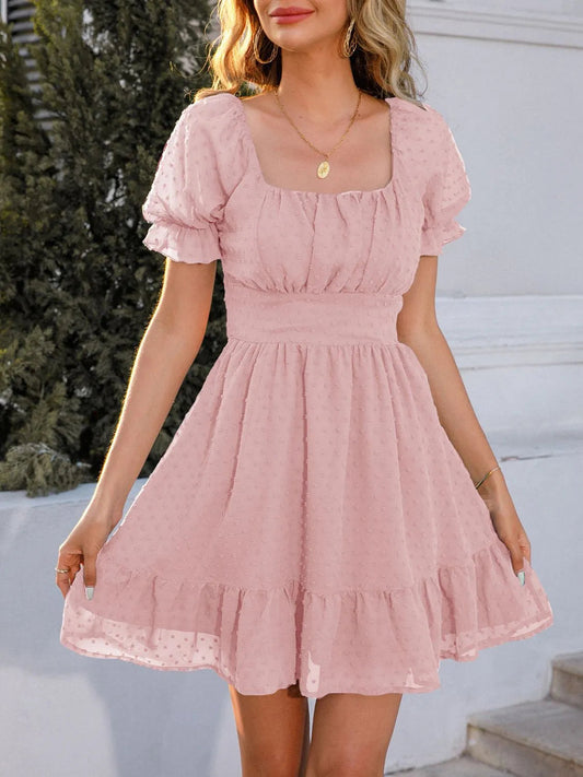 Vestido de Lunares Corto y Elegante Mujer - Vestiria