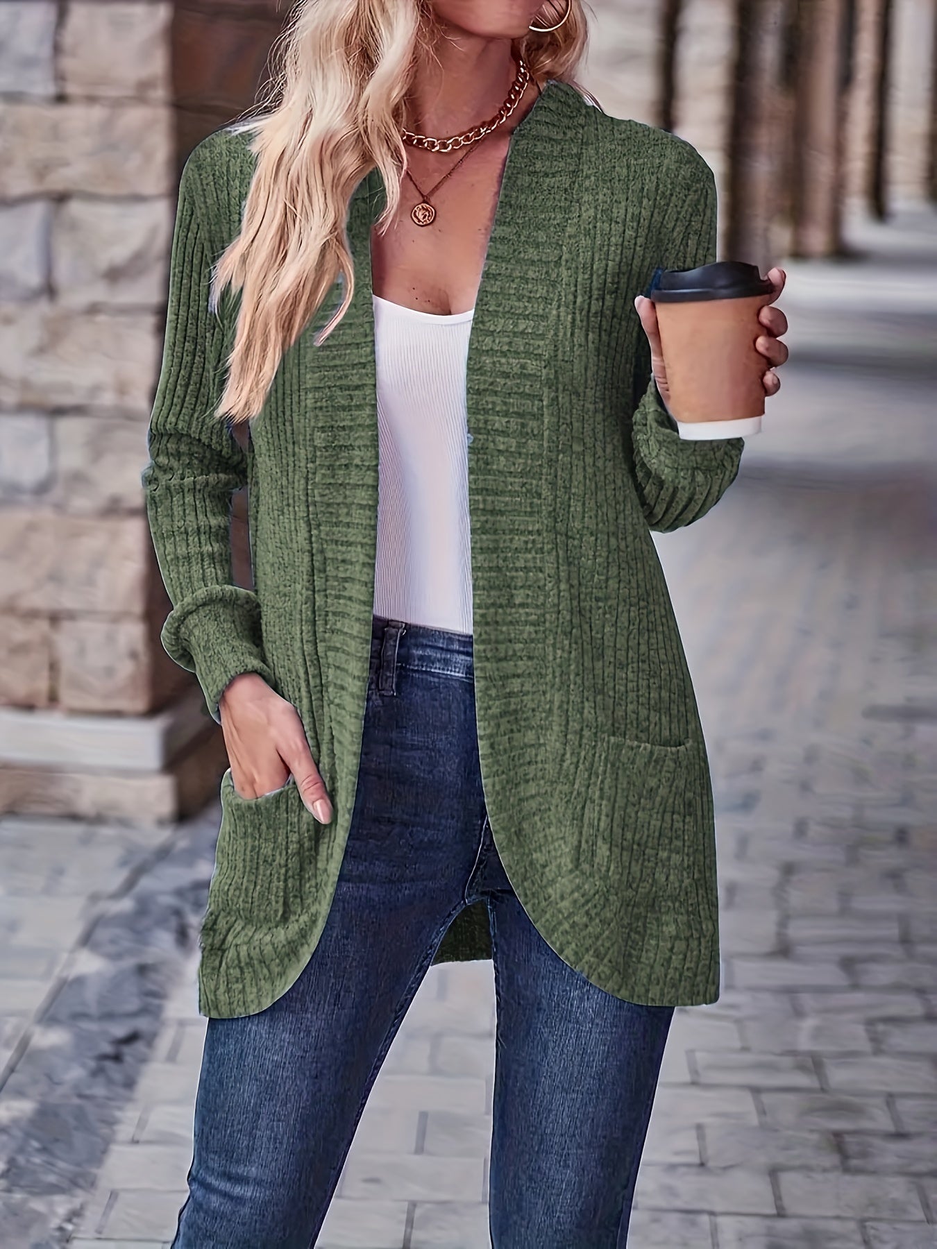 Chaqueta de punto elegante y casual