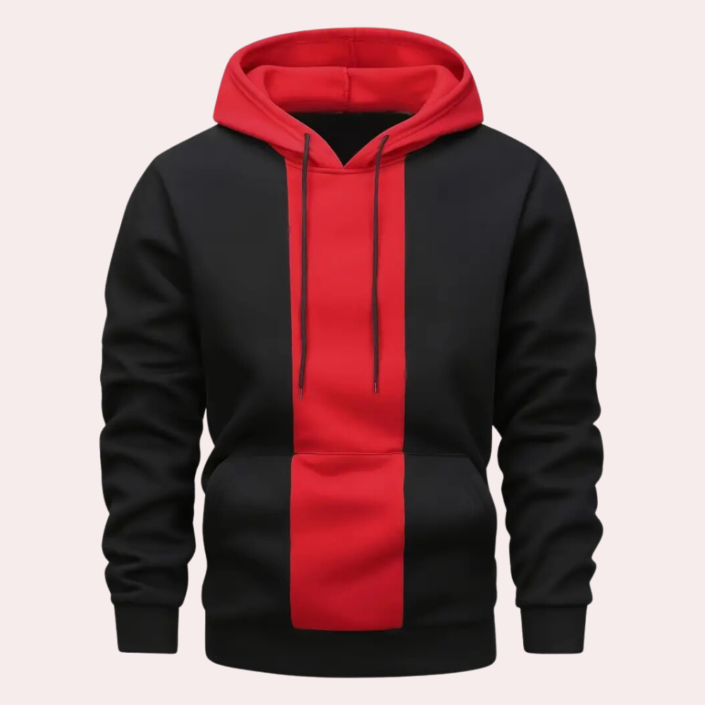 Sudadera Hombre Bicolor con Capucha Deportiva