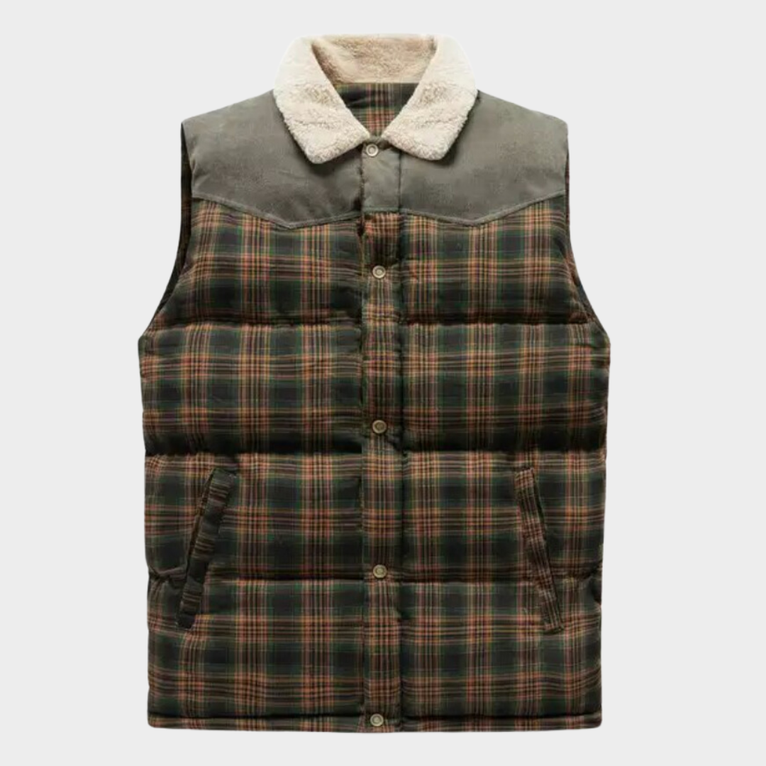 Chaleco Cuadriculado Hombre Elegante - Vestiria