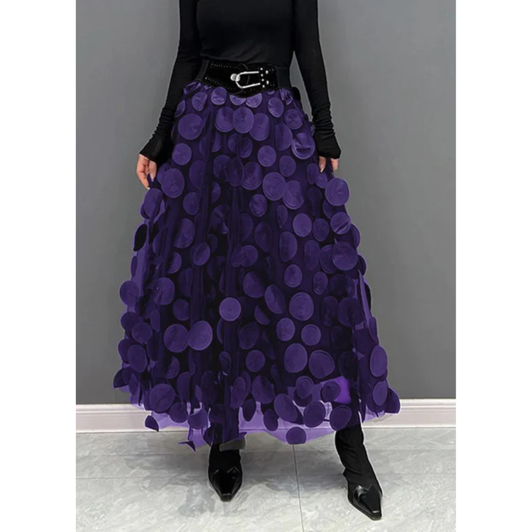 Falda Maxi Retro Estampado Floral Mujer