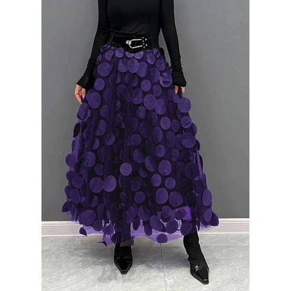 Falda Maxi Retro Estampado Floral Mujer