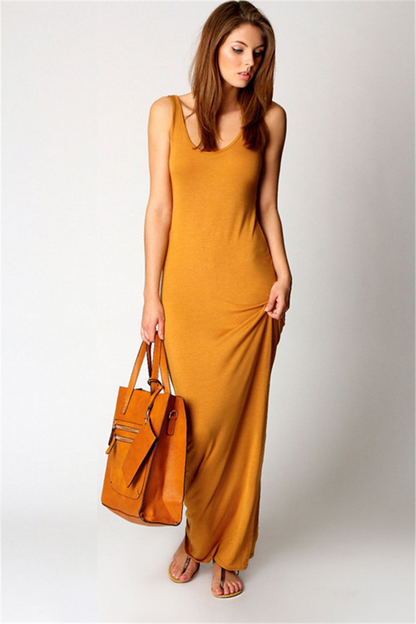 Vestido Largo Elástico Fashionable Mujer - Vestiria