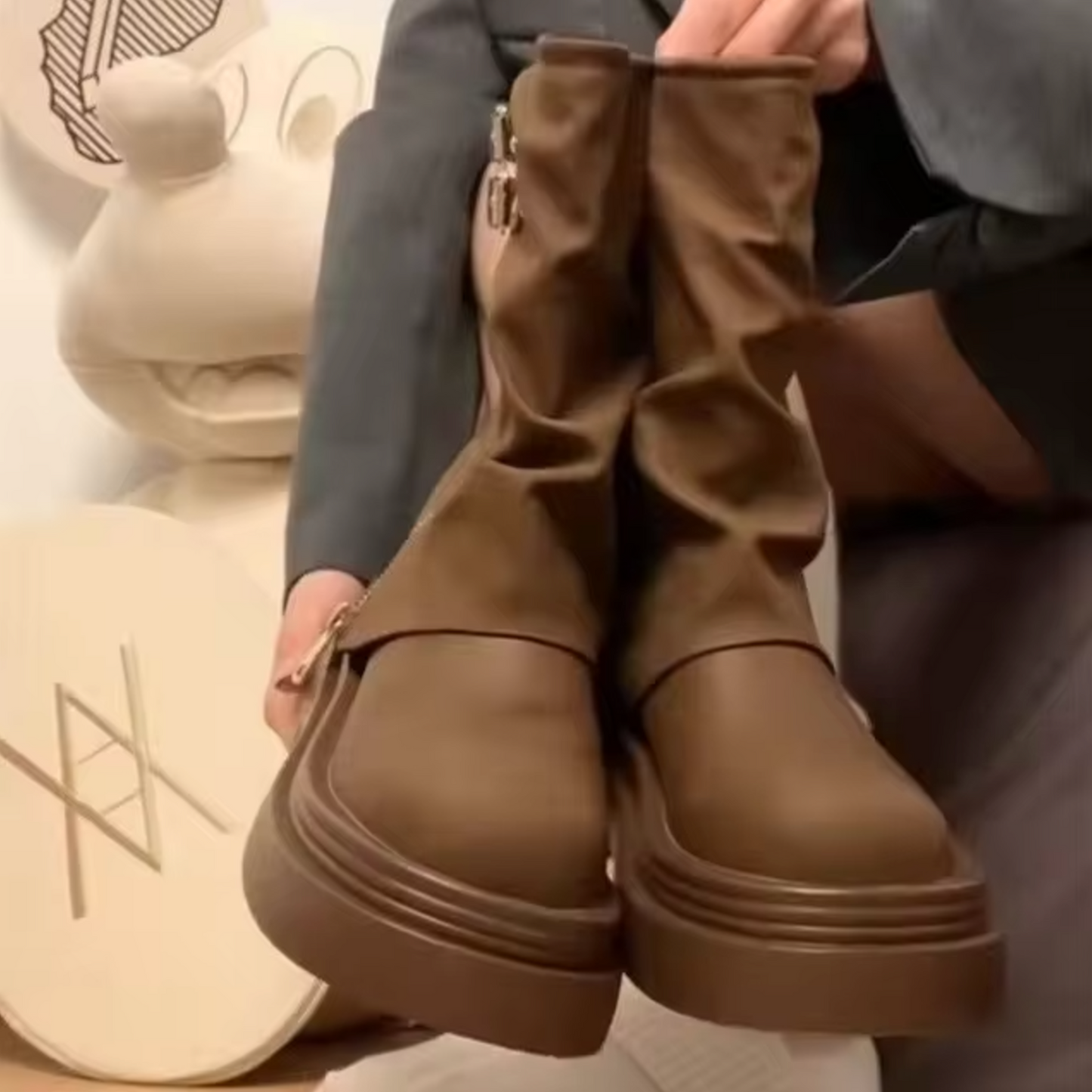 Botas Cuero Clásicas Mujer