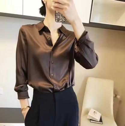 Blusa Satinada Glamour Femenina