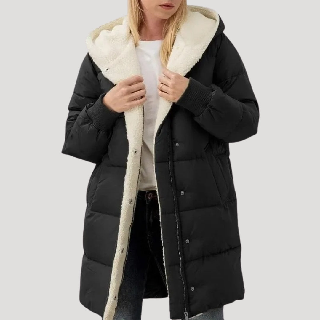 Abrigo Invierno Mujer Acolchado Cálido con Capucha - Vestiria