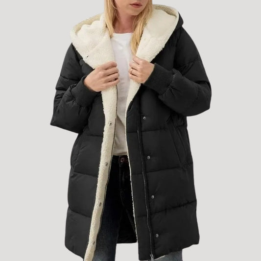 Abrigo Invierno Mujer Acolchado Cálido con Capucha - Vestiria