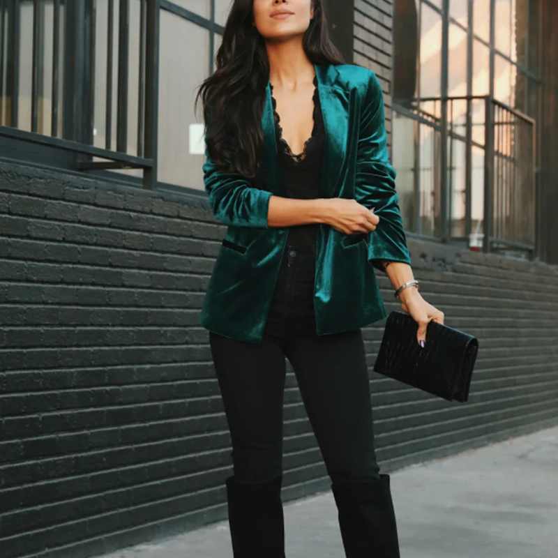 Chaqueta de Terciopelo Mujer Elegante Fiesta