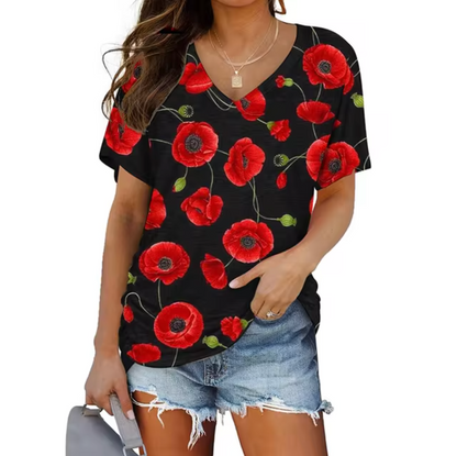 Camisetas Mujer Estampadas Cuello V