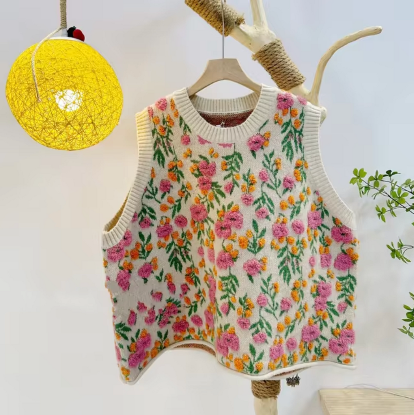 Chaleco Punto Cuello Redondo Mujer
