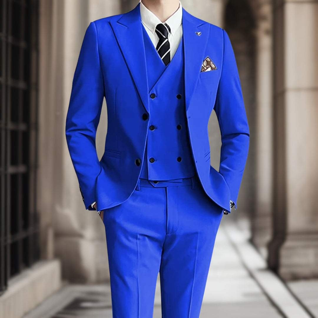Traje de Novio Clásico 3 Piezas Elegante