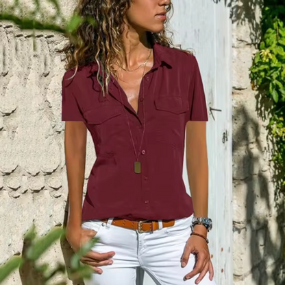 Blusa Mujer Manga Corta Sencillo