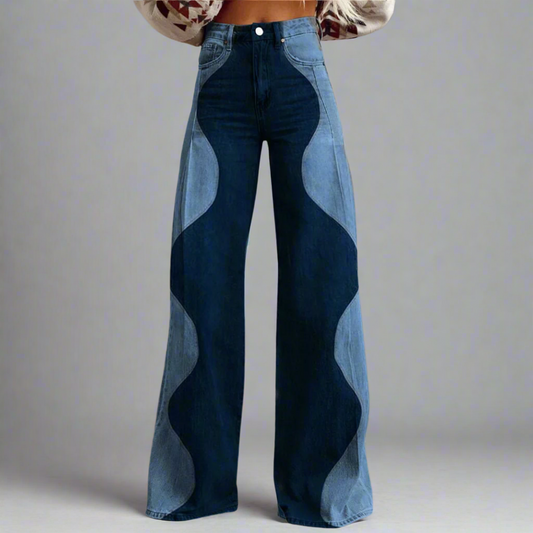 Pantalón mujer ancho cómodo cintura alta - Vestiria